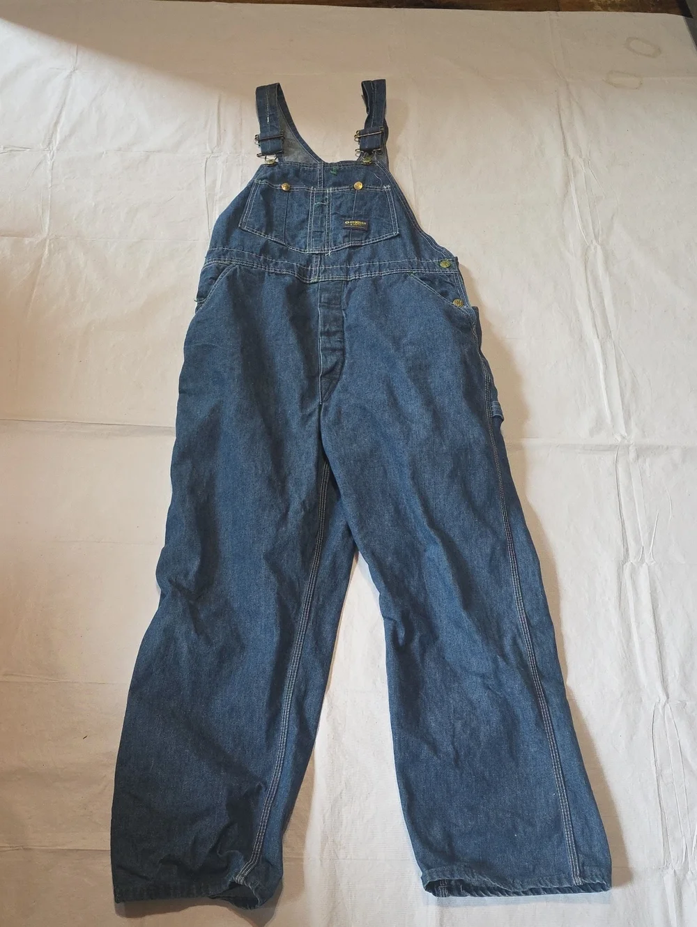 OshKosh B'gosh VTG 70's Vestbak Union Made Sanforized Denim Bib Overalls 38x28